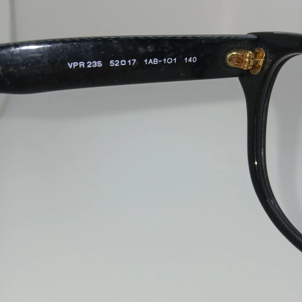 Prada VPR 23S Unisex Eyeglasses Frame Black Cat Eye Full Rim 52-17-140 mm